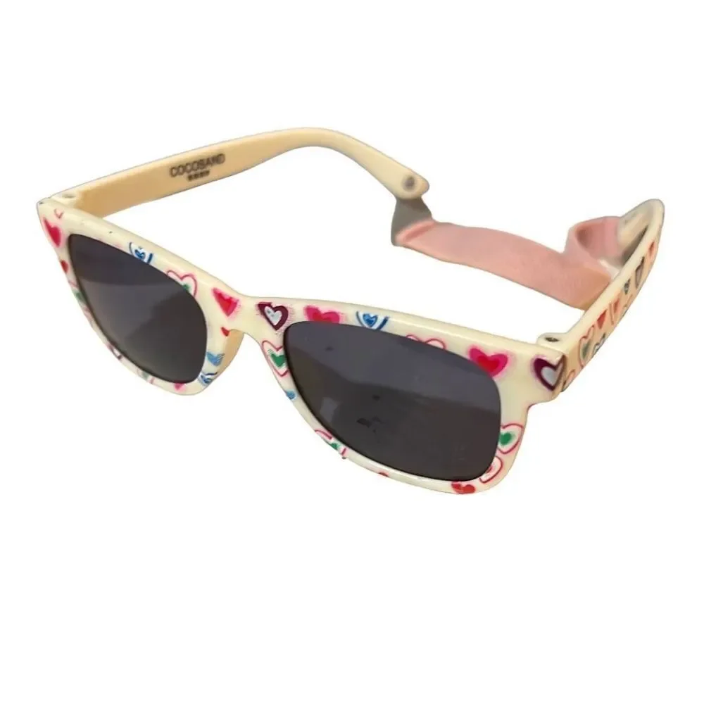 Cocosand Toddler Baby Kids Straped Heart Design Retro Aviator Sunglasses